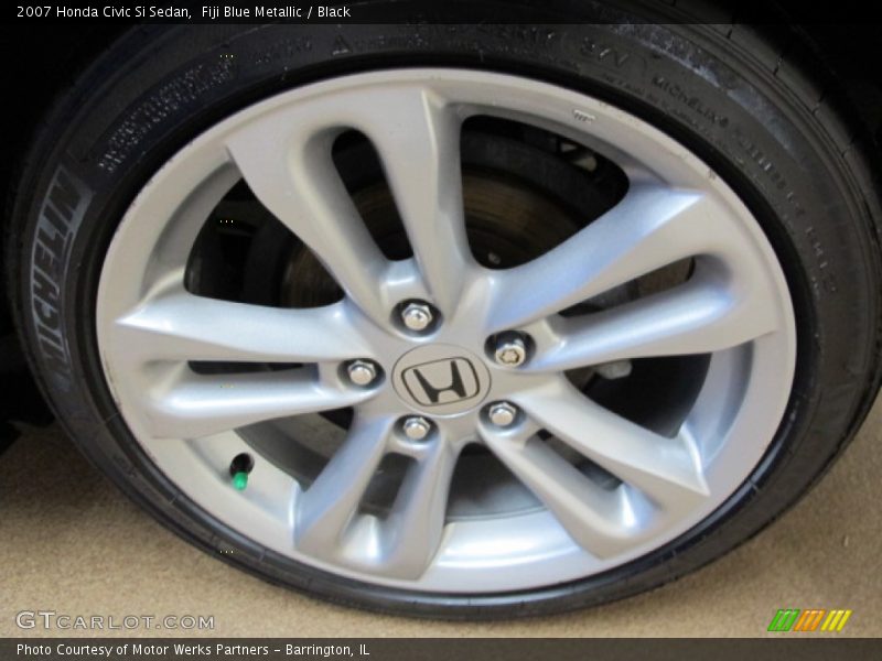Fiji Blue Metallic / Black 2007 Honda Civic Si Sedan