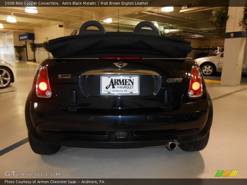 Astro Black Metallic / Malt Brown English Leather 2008 Mini Cooper Convertible