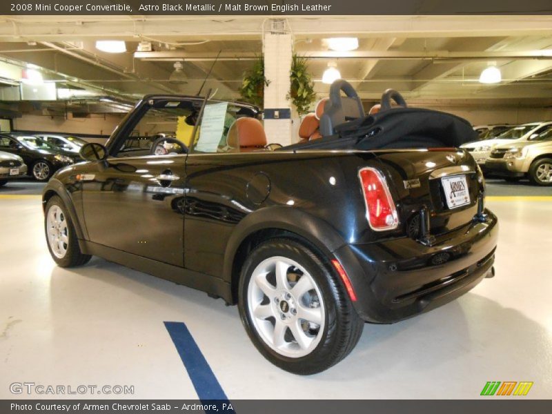 Astro Black Metallic / Malt Brown English Leather 2008 Mini Cooper Convertible