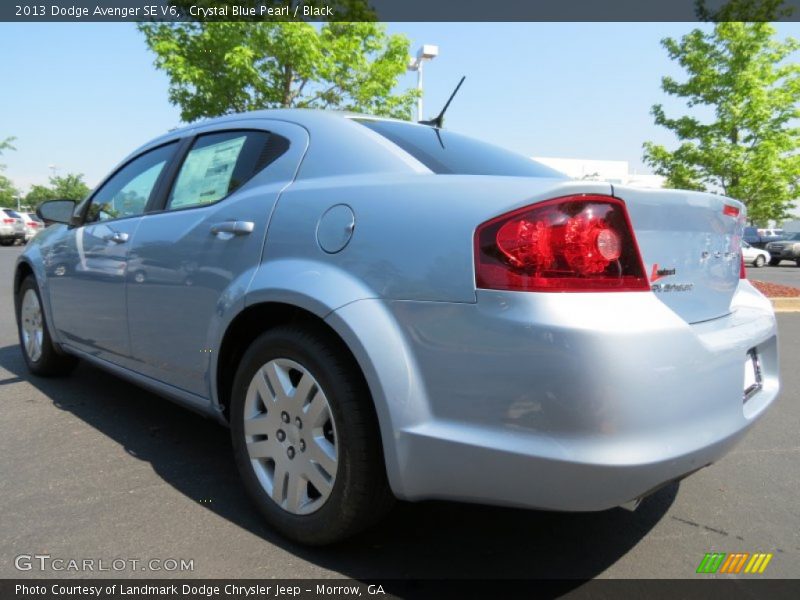 Crystal Blue Pearl / Black 2013 Dodge Avenger SE V6