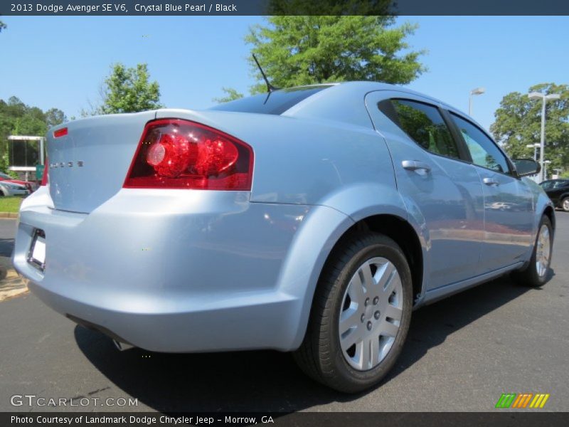 Crystal Blue Pearl / Black 2013 Dodge Avenger SE V6