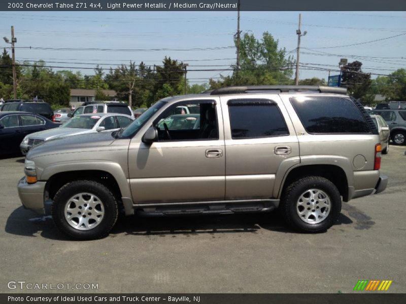 Light Pewter Metallic / Medium Gray/Neutral 2002 Chevrolet Tahoe Z71 4x4