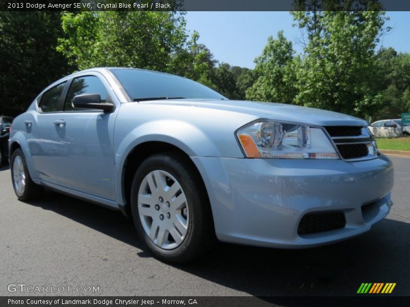 Crystal Blue Pearl / Black 2013 Dodge Avenger SE V6