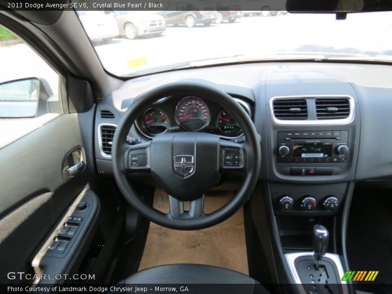 Crystal Blue Pearl / Black 2013 Dodge Avenger SE V6