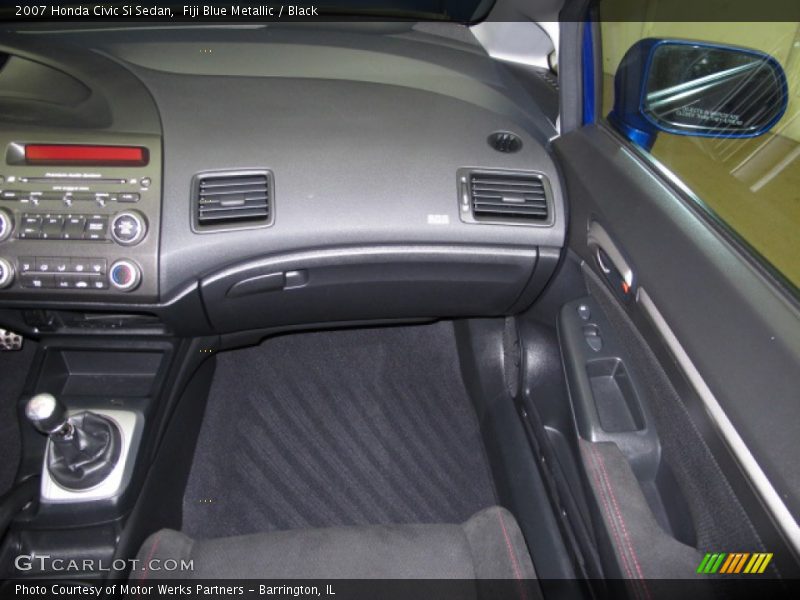 Fiji Blue Metallic / Black 2007 Honda Civic Si Sedan