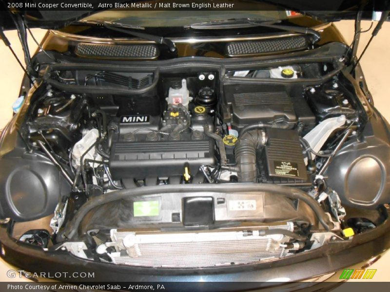 Astro Black Metallic / Malt Brown English Leather 2008 Mini Cooper Convertible