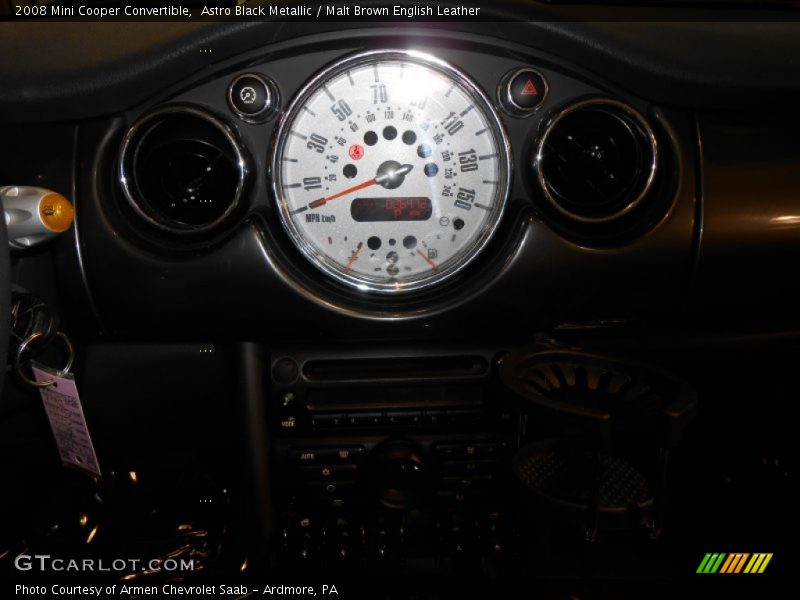Astro Black Metallic / Malt Brown English Leather 2008 Mini Cooper Convertible