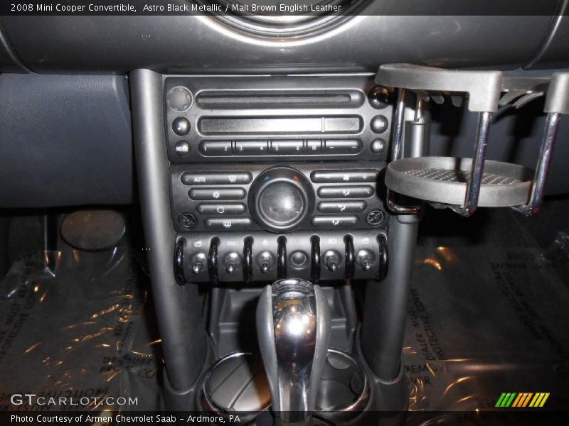 Astro Black Metallic / Malt Brown English Leather 2008 Mini Cooper Convertible