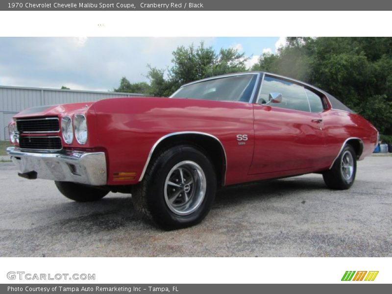 Cranberry Red / Black 1970 Chevrolet Chevelle Malibu Sport Coupe