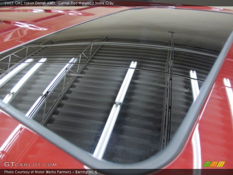 Garnet Red Metallic / Stone Gray 2003 GMC Yukon Denali AWD