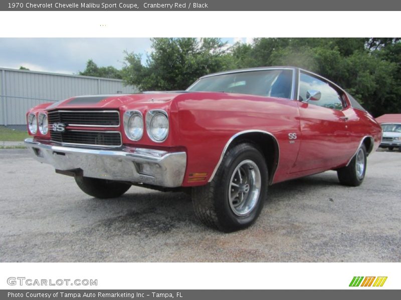 Cranberry Red / Black 1970 Chevrolet Chevelle Malibu Sport Coupe