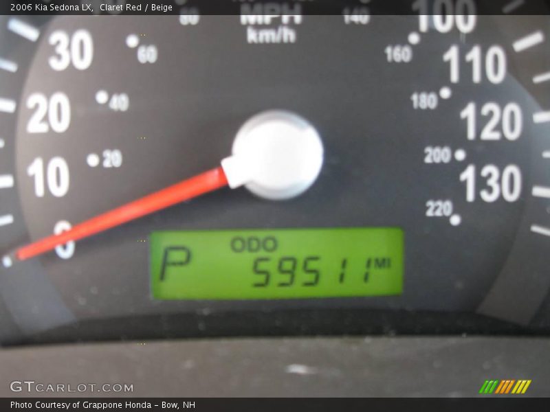 Claret Red / Beige 2006 Kia Sedona LX