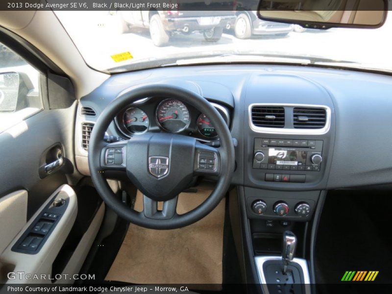 Black / Black/Light Frost Beige 2013 Dodge Avenger SE V6
