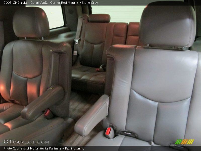 Garnet Red Metallic / Stone Gray 2003 GMC Yukon Denali AWD
