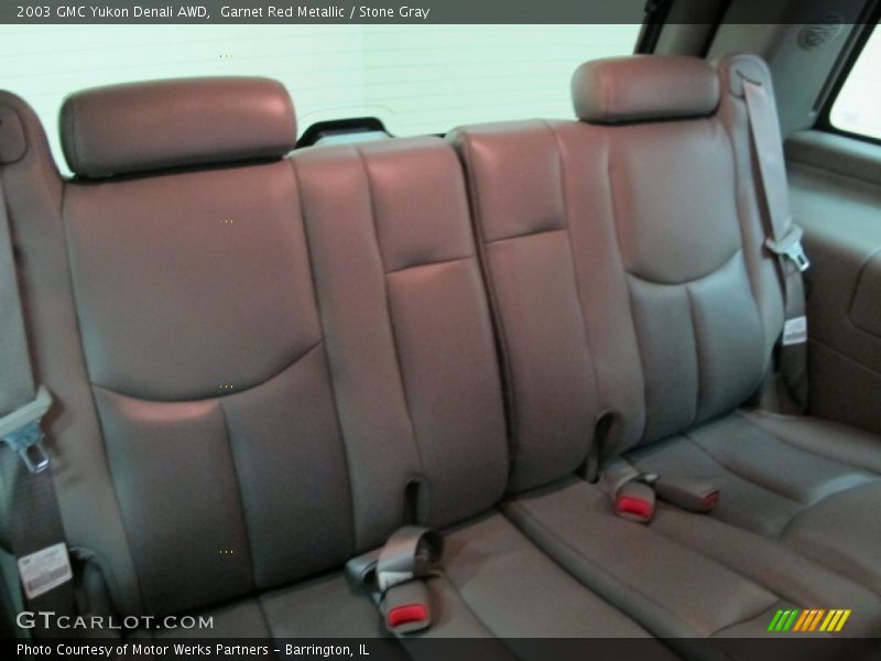 Garnet Red Metallic / Stone Gray 2003 GMC Yukon Denali AWD