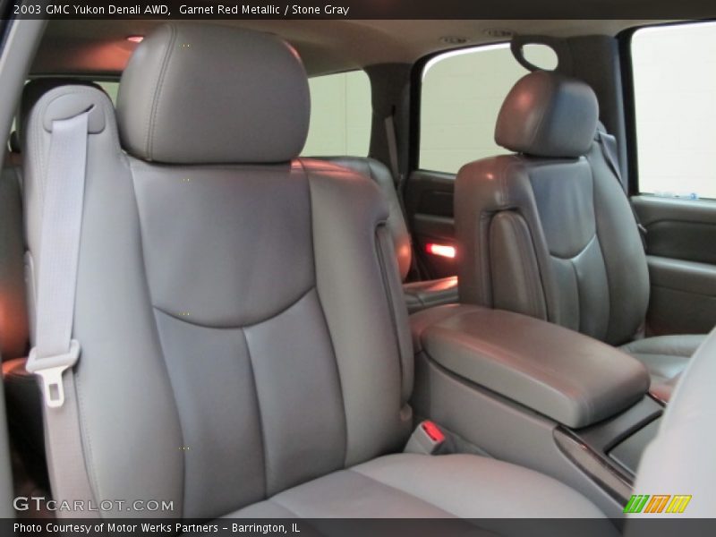 Garnet Red Metallic / Stone Gray 2003 GMC Yukon Denali AWD