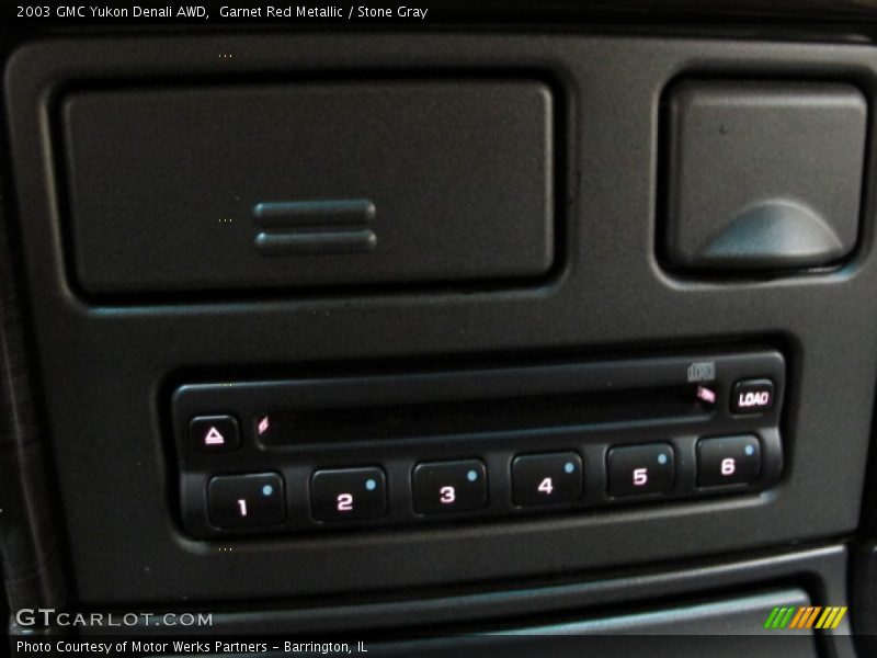 Garnet Red Metallic / Stone Gray 2003 GMC Yukon Denali AWD