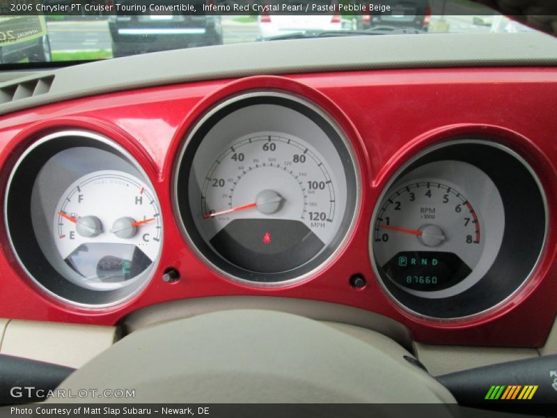 Inferno Red Crystal Pearl / Pastel Pebble Beige 2006 Chrysler PT Cruiser Touring Convertible