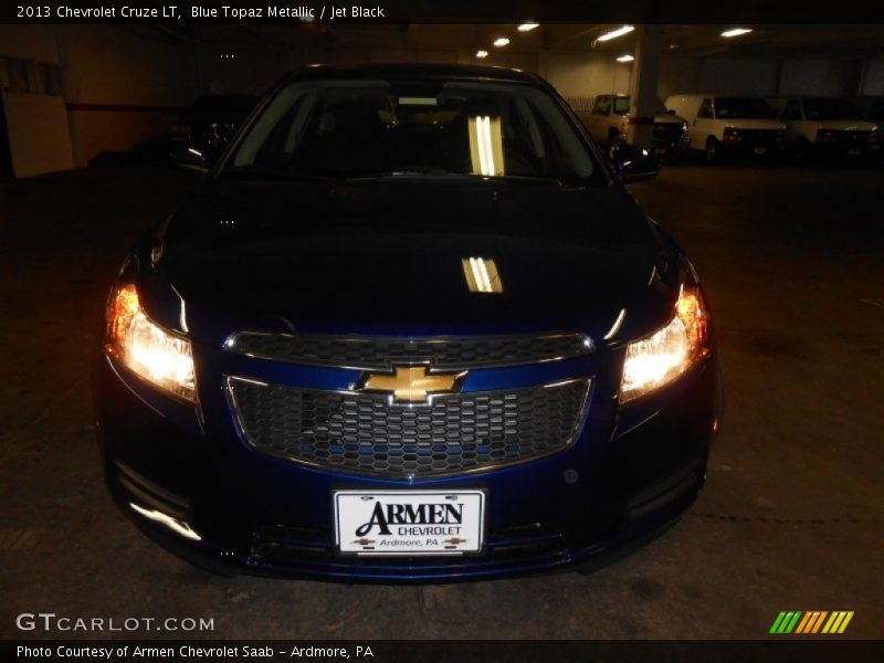 Blue Topaz Metallic / Jet Black 2013 Chevrolet Cruze LT