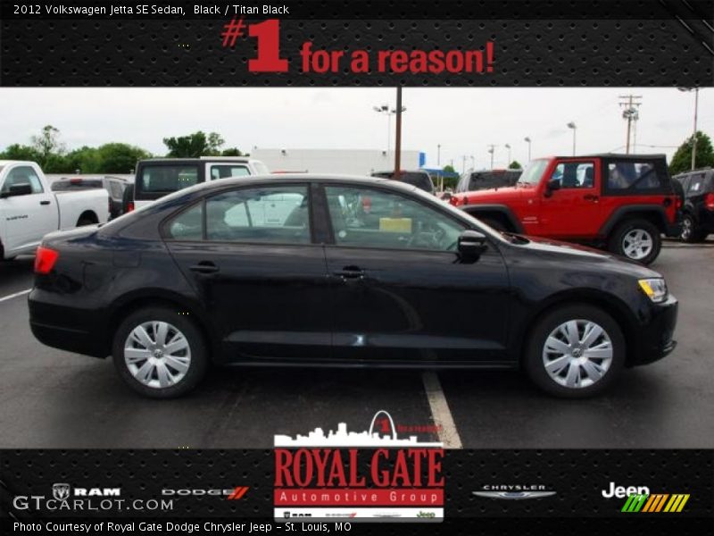 Black / Titan Black 2012 Volkswagen Jetta SE Sedan