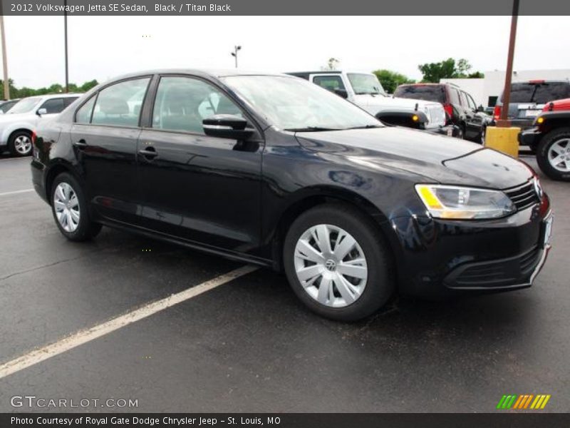 Black / Titan Black 2012 Volkswagen Jetta SE Sedan