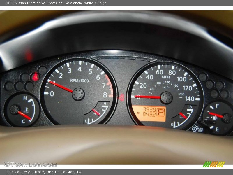 Avalanche White / Beige 2012 Nissan Frontier SV Crew Cab