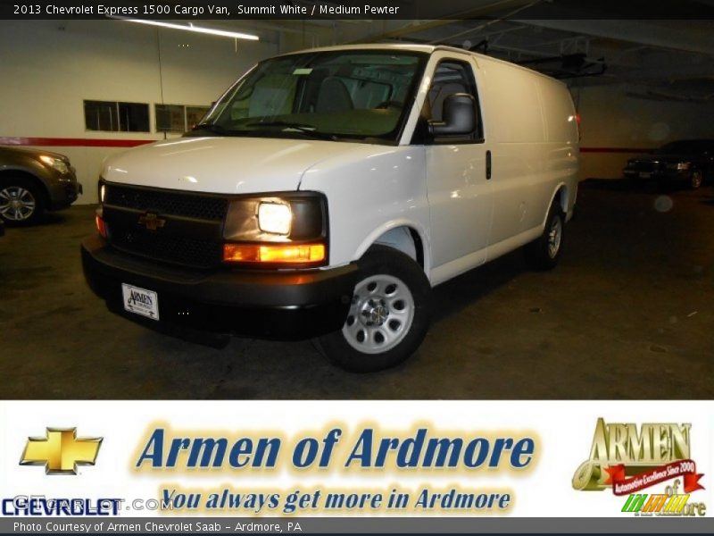 Summit White / Medium Pewter 2013 Chevrolet Express 1500 Cargo Van