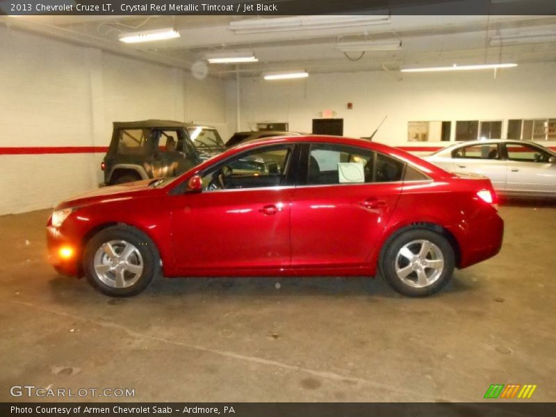 Crystal Red Metallic Tintcoat / Jet Black 2013 Chevrolet Cruze LT