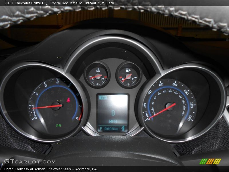 Crystal Red Metallic Tintcoat / Jet Black 2013 Chevrolet Cruze LT