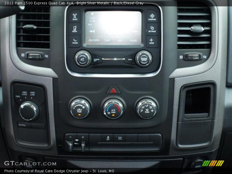 Bright Silver Metallic / Black/Diesel Gray 2013 Ram 1500 Express Quad Cab 4x4