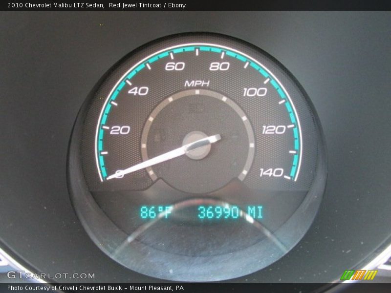 Red Jewel Tintcoat / Ebony 2010 Chevrolet Malibu LTZ Sedan
