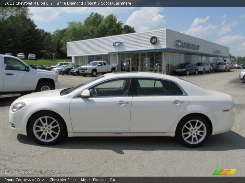 White Diamond Tricoat / Cocoa/Cashmere 2011 Chevrolet Malibu LTZ