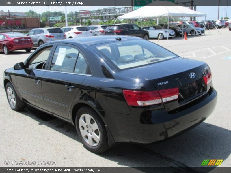 Ebony Black / Beige 2008 Hyundai Sonata GLS