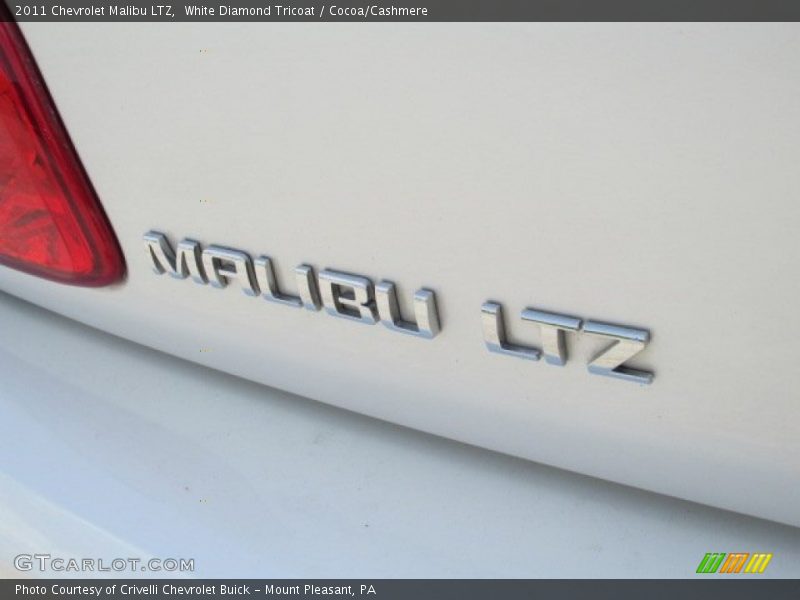 White Diamond Tricoat / Cocoa/Cashmere 2011 Chevrolet Malibu LTZ