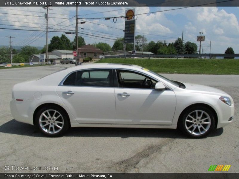 White Diamond Tricoat / Cocoa/Cashmere 2011 Chevrolet Malibu LTZ