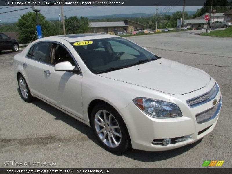 White Diamond Tricoat / Cocoa/Cashmere 2011 Chevrolet Malibu LTZ