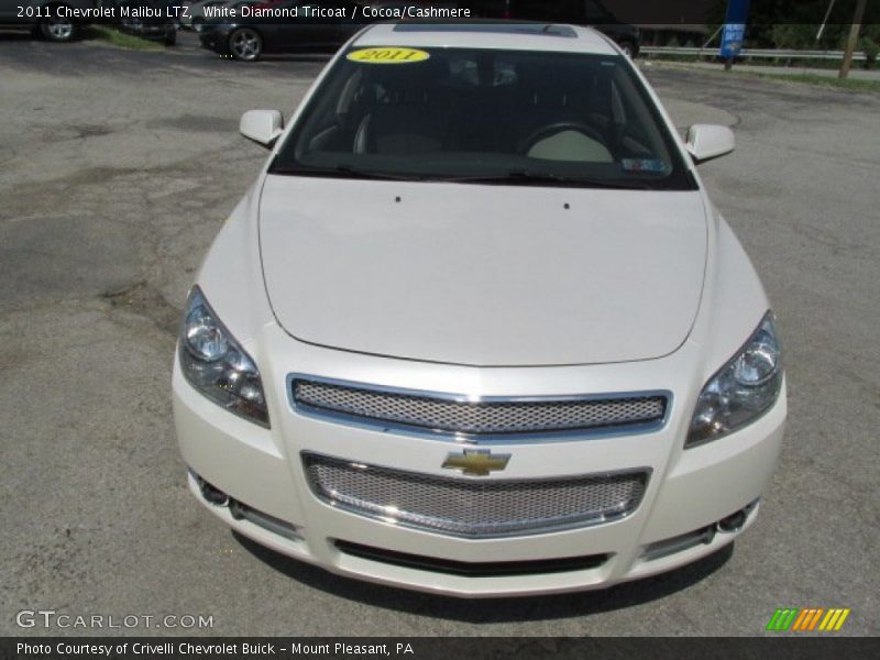 White Diamond Tricoat / Cocoa/Cashmere 2011 Chevrolet Malibu LTZ