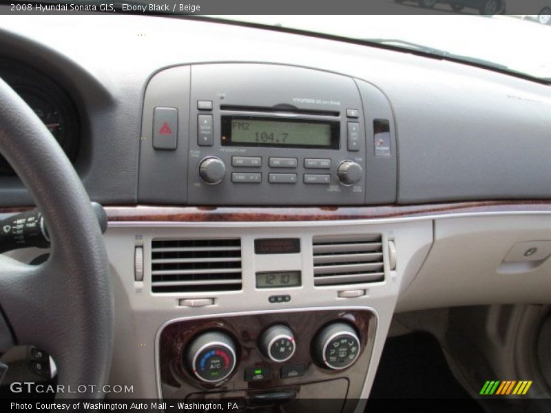 Ebony Black / Beige 2008 Hyundai Sonata GLS