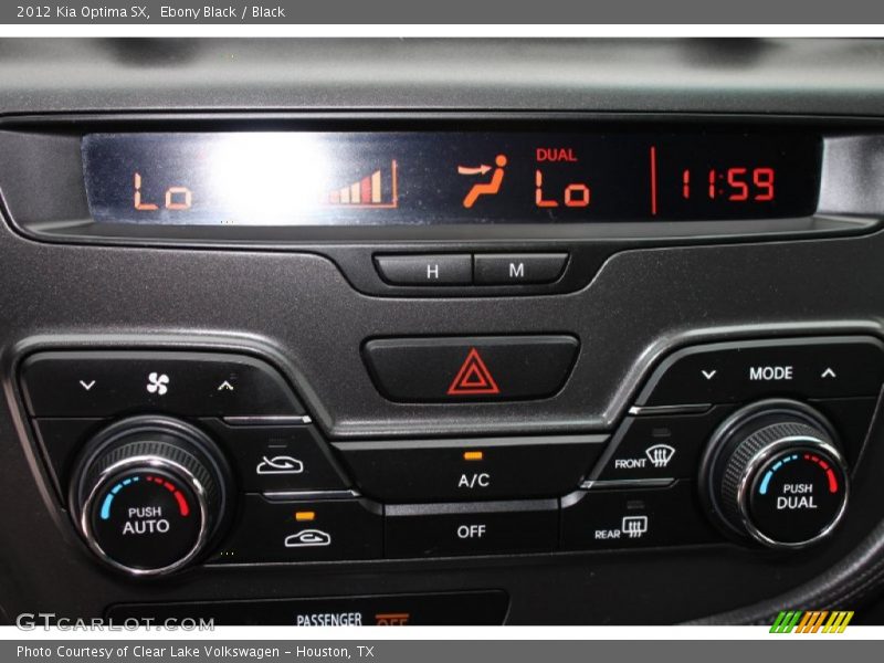 Ebony Black / Black 2012 Kia Optima SX