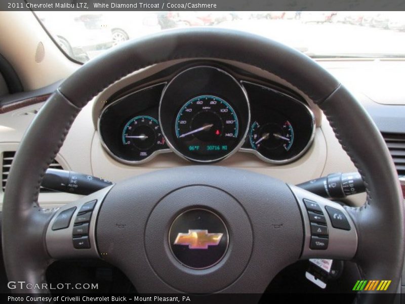 White Diamond Tricoat / Cocoa/Cashmere 2011 Chevrolet Malibu LTZ