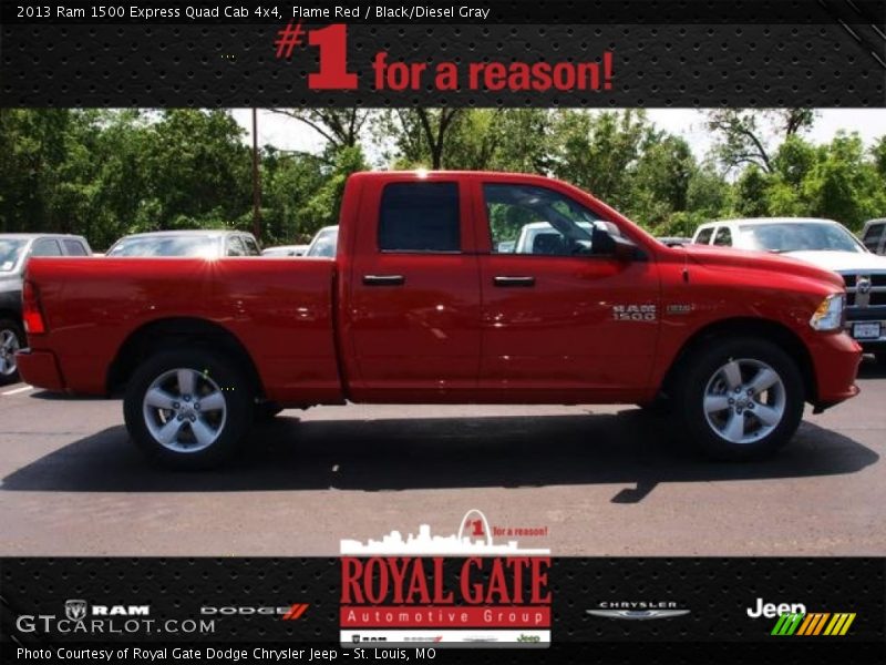 Flame Red / Black/Diesel Gray 2013 Ram 1500 Express Quad Cab 4x4