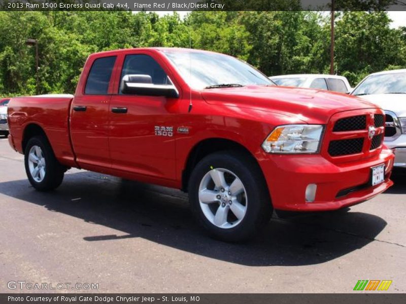 Flame Red / Black/Diesel Gray 2013 Ram 1500 Express Quad Cab 4x4
