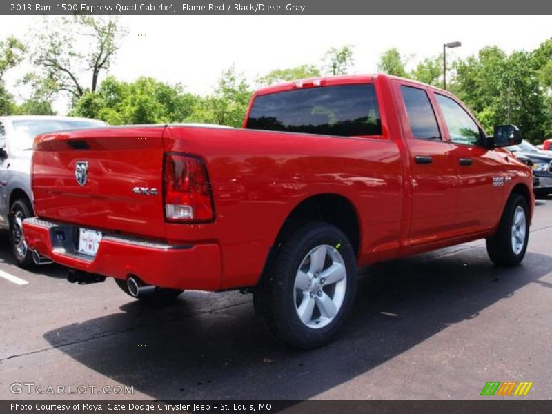 Flame Red / Black/Diesel Gray 2013 Ram 1500 Express Quad Cab 4x4