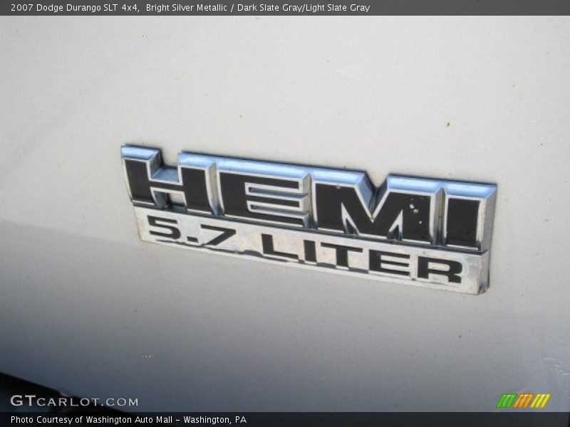 Bright Silver Metallic / Dark Slate Gray/Light Slate Gray 2007 Dodge Durango SLT 4x4