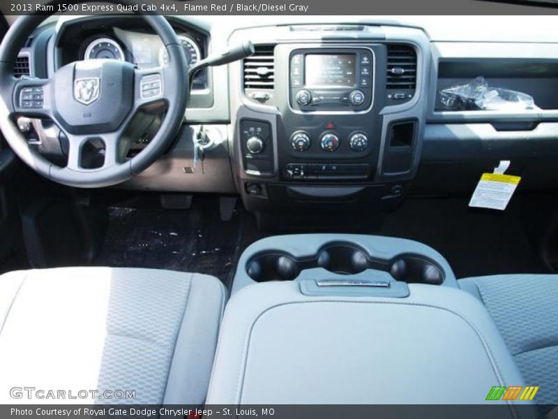 Flame Red / Black/Diesel Gray 2013 Ram 1500 Express Quad Cab 4x4