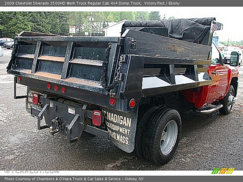 Victory Red / Ebony 2009 Chevrolet Silverado 3500HD Work Truck Regular Cab 4x4 Dump Truck