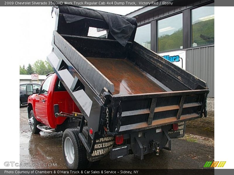 Victory Red / Ebony 2009 Chevrolet Silverado 3500HD Work Truck Regular Cab 4x4 Dump Truck