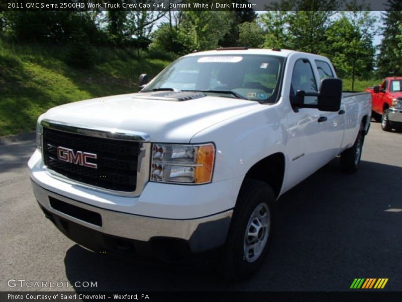 Summit White / Dark Titanium 2011 GMC Sierra 2500HD Work Truck Crew Cab 4x4