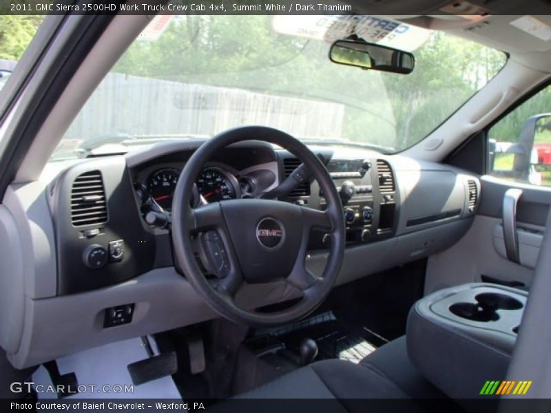 Summit White / Dark Titanium 2011 GMC Sierra 2500HD Work Truck Crew Cab 4x4