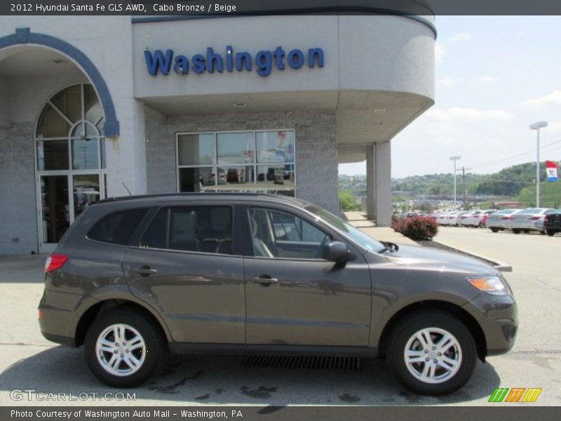 Cabo Bronze / Beige 2012 Hyundai Santa Fe GLS AWD